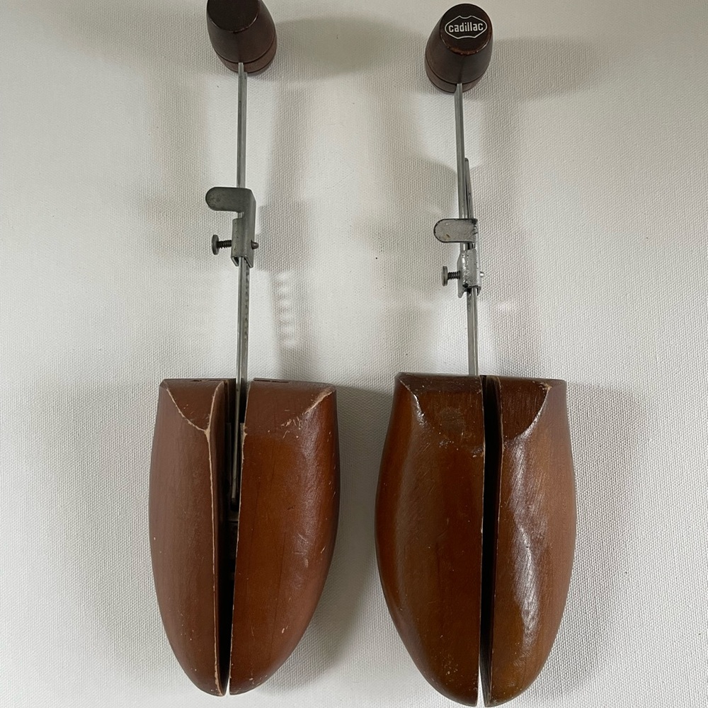 Vintage Cadillac Wooden Shoe Stretchers / Shoe Trees